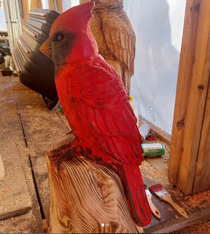 Wooden cardinal