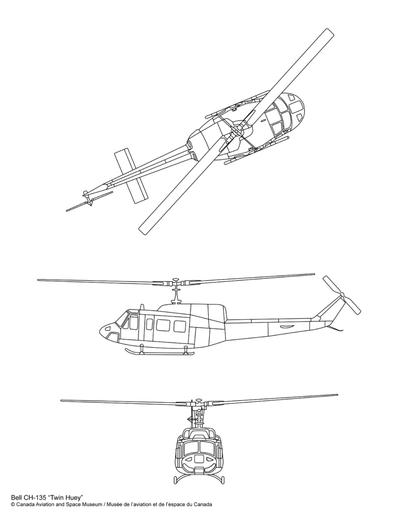 plan du Bell CH-135 Twin Huey