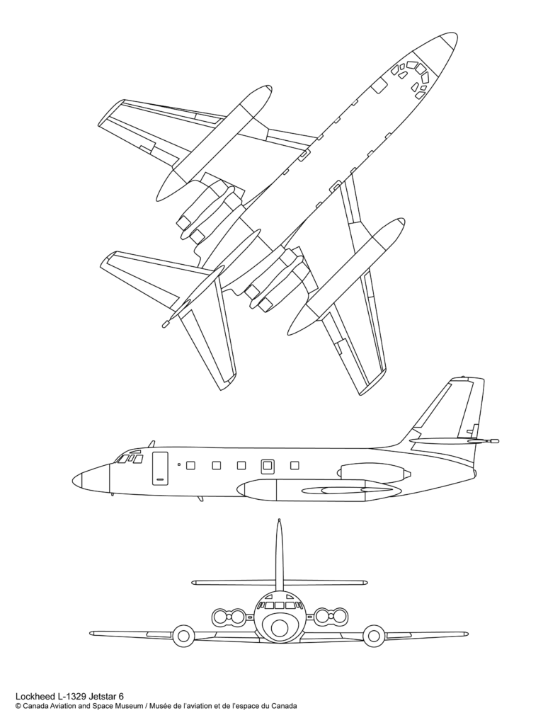 plan du Lockheed L-1329 Jetstar 6