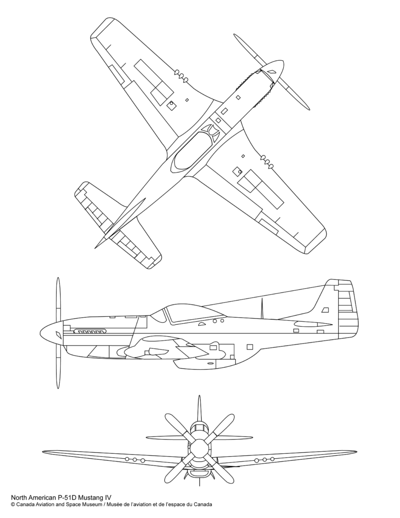 North American P-51D Mustang IV plan