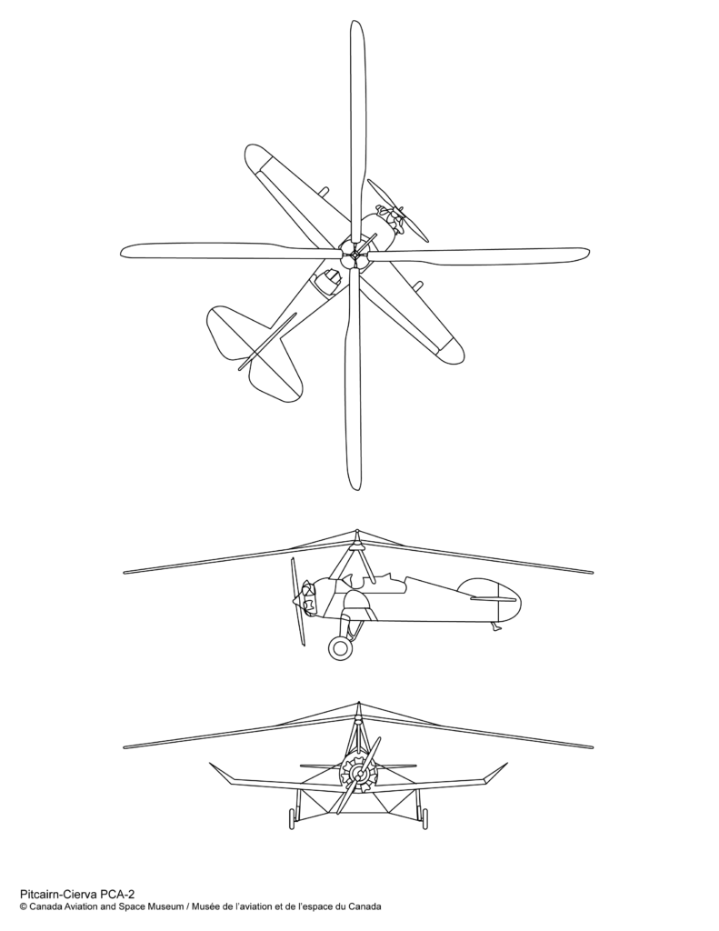 plan du Pitcairn-Cierva PCA-2