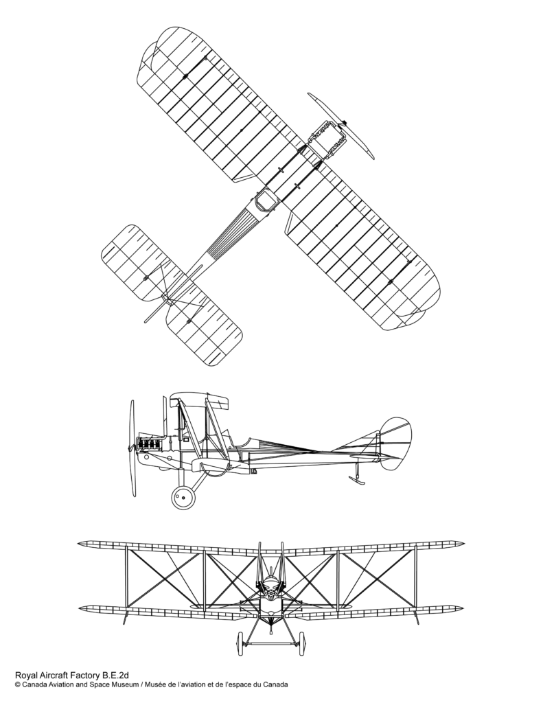 plan du Royal Aircraft Factory B.E.2C