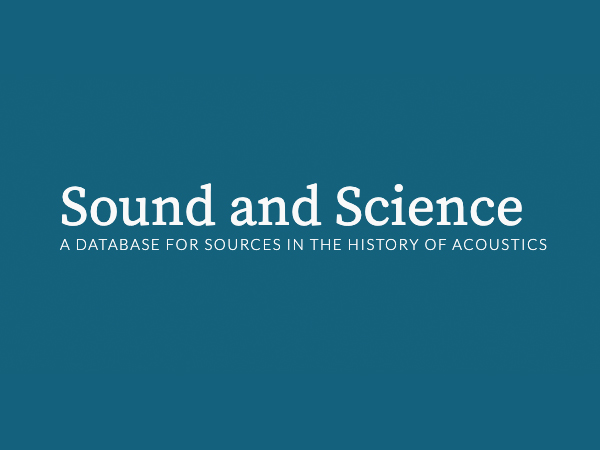 Main page of the Sound and Science website, showing title, main menu, and an artfully taken photograph of the ear phonautograph reconstruction.